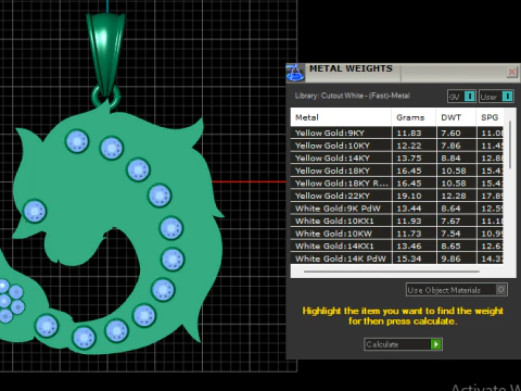 SHARK GOLD PENDANT 3D Print Model