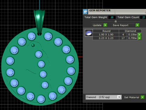 PAROAT GOLD PENDANT 3D Print Model