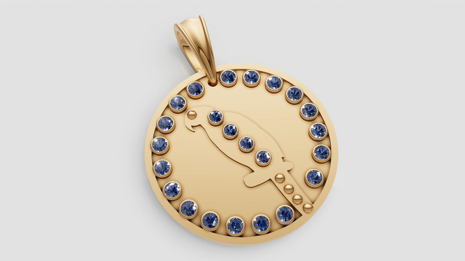 BUDS GOLD PENDANT 3D Print Model .c4d .max .obj .3ds .fbx .stl .blend 