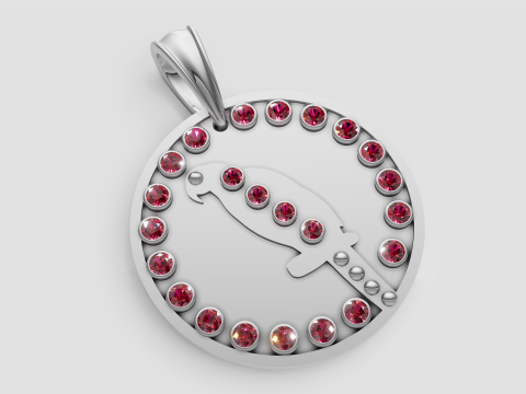 BUDS GOLD PENDANT 3Dプリントモデル