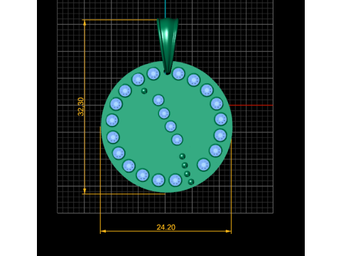BUDS GOLD PENDANT 3Dプリントモデル