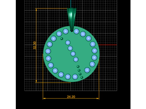 BUDS GOLD PENDANT 3D Print Model