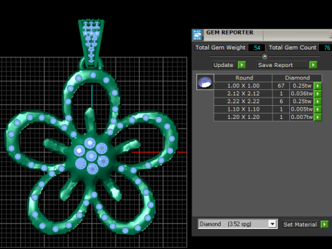 Flower pendant 3D Printable Model 3D printmodel