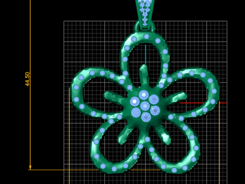 Flower pendant 3D Printable Model 3D printmodel