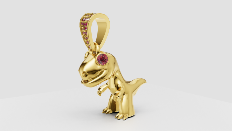 Dinosaur 3D printable model pendant Model do druku 3D .c4d .max .obj .3ds .fbx .stl .blend