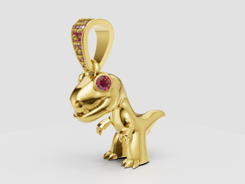 Dinosaur 3D printable model pendant 3D Print Model