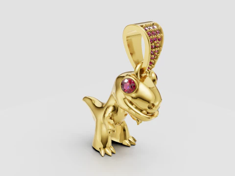 Dinosaur 3D printable model pendant 3D Print Model