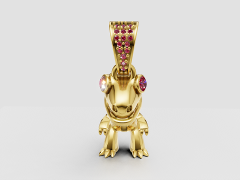 Dinosaur 3D printable model pendant Model do druku 3D