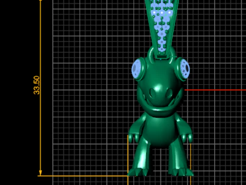 Dinosaur 3D printable model pendant 3D Print Model