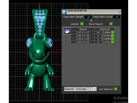 Dinosaur 3D printable model pendant 3D Print Model