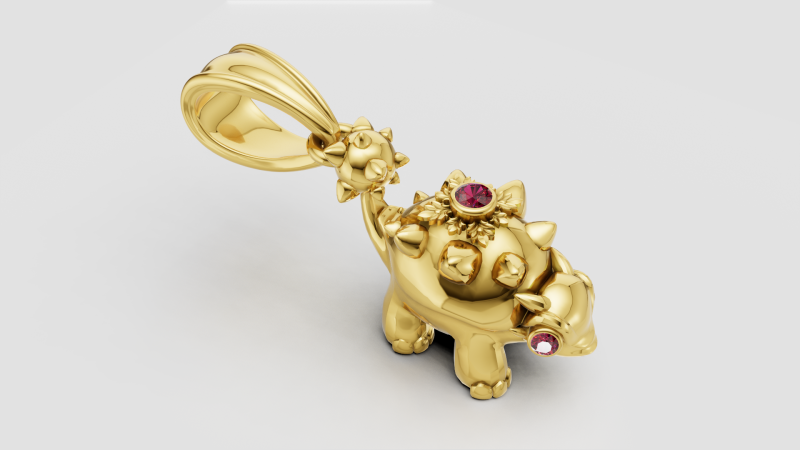 KCACHVA 3D GOLD PENDANT Modello di stampa 3D .c4d .max .obj .3ds .fbx .stl .blend 