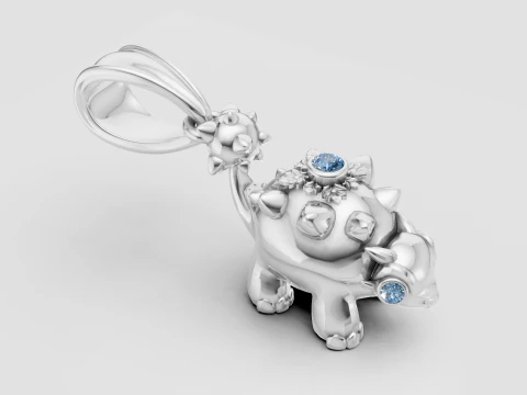 KCACHVA 3D GOLD PENDANT 3D Print Model