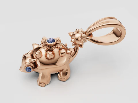 KCACHVA 3D GOLD PENDANT 3D Print Model