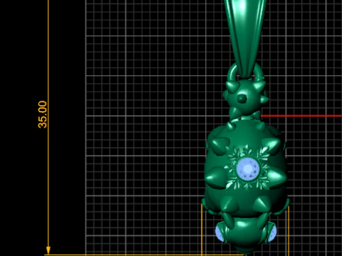 KCACHVA 3D GOLD PENDANT 3D Print Model