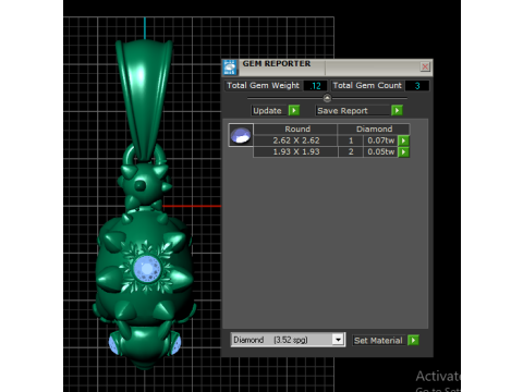 KCACHVA 3D GOLD PENDANT Modello di stampa 3D