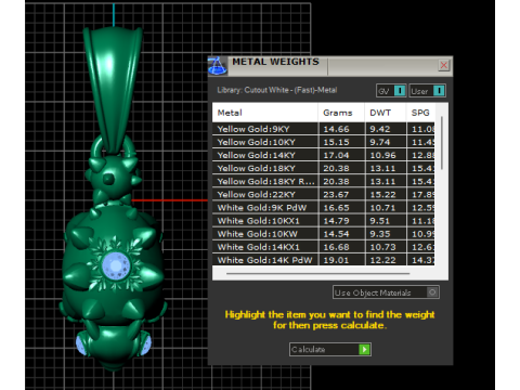KCACHVA 3D GOLD PENDANT Modello di stampa 3D