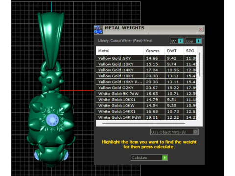 KCACHVA 3D GOLD PENDANT 3D Print Model