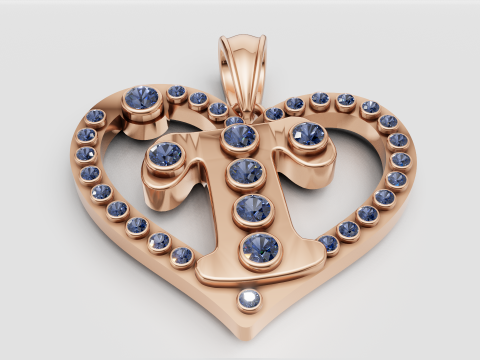 HEART LEAVES GOLD PENDANT 3D Baskı Modeli