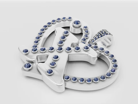 X HEART GOLD PENDANT 3D Print Model