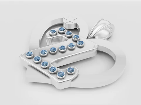 Z HEART GOLD PENDANT 3D Print Model