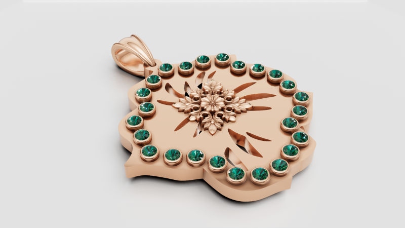 LEAVES FLOWER PENDANT Modèles 3D en vedette .c4d .max .obj .3ds .fbx .stl .blend