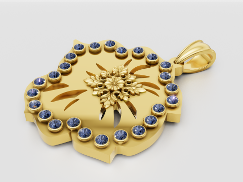 LEAVES FLOWER PENDANT Modèles 3D en vedette
