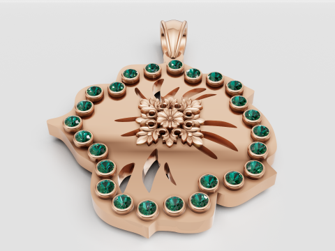 LEAVES FLOWER PENDANT Modèles 3D en vedette