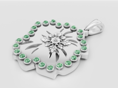 LEAVES FLOWER PENDANT Modèles 3D en vedette