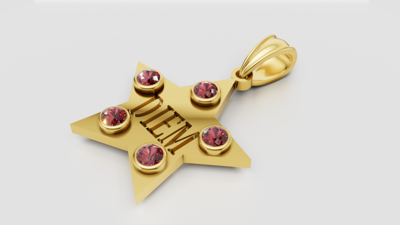 STAR DIEM PENDANT 3D Baskı Modeli .c4d .max .obj .3ds .fbx .stl .blend
