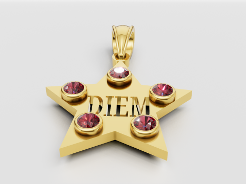 STAR DIEM PENDANT 3D Baskı Modeli
