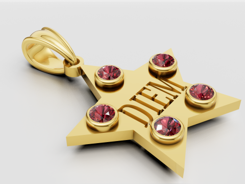 STAR DIEM PENDANT 3D Baskı Modeli