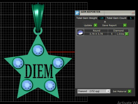 STAR DIEM PENDANT 3D Print Model