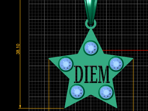 STAR DIEM PENDANT 3D Baskı Modeli