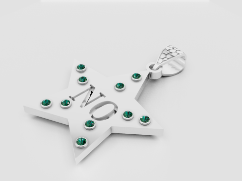STAR NO GOLD PENDANT 3D 프린트 모델