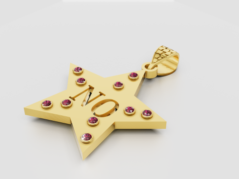 STAR NO GOLD PENDANT 3D 프린트 모델