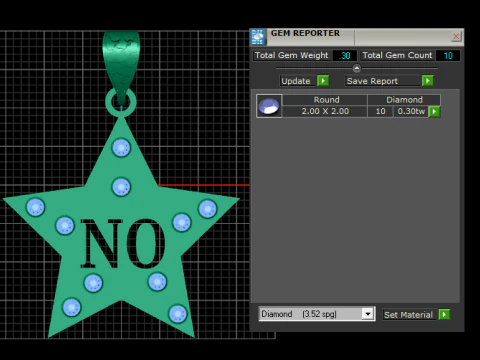 STAR NO GOLD PENDANT 3D Print Model