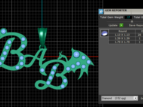 BAB GOLD PENDANT Modelo de Impressão 3D