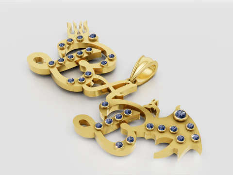 BAB GOLD PENDANT 3D Print Model
