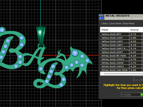 BAB GOLD PENDANT 3D Print Model