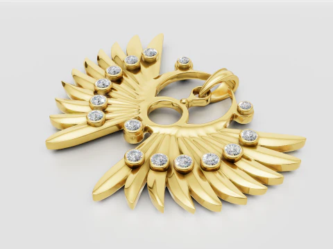 STYLE GOLD PENDANT 3D Print Model