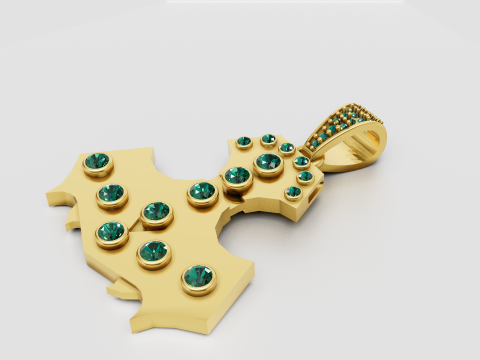 3D GOLD PENDANT 3D Print Model