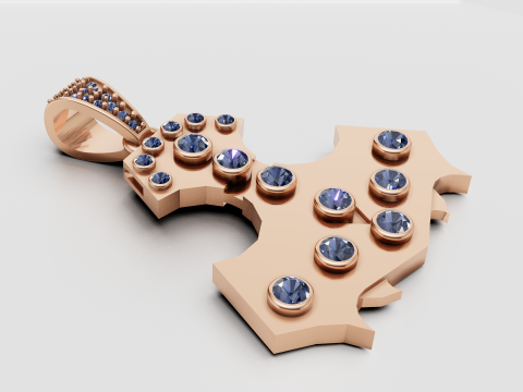 3D GOLD PENDANT 3D 프린트 모델