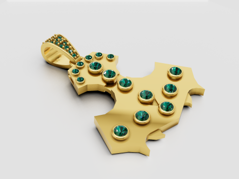3D GOLD PENDANT 3D 프린트 모델