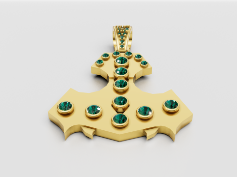 3D GOLD PENDANT 3D 프린트 모델