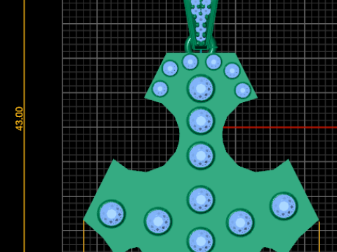 3D GOLD PENDANT 3D 프린트 모델