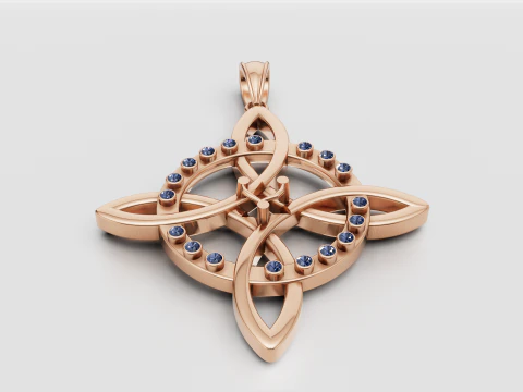 CIONDOLO TONDO IN ORO 3D Modello di stampa 3D