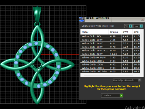 3D ROUND GOLD PENDANT Modello di stampa 3D