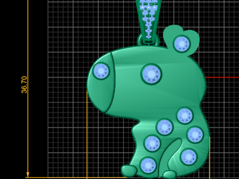 ANIMALS BEAR GOLD PENDANT 3D Print Model