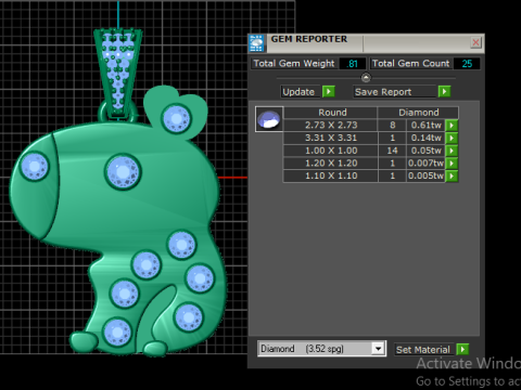 ANIMALS BEAR GOLD PENDANT 3D Print Model