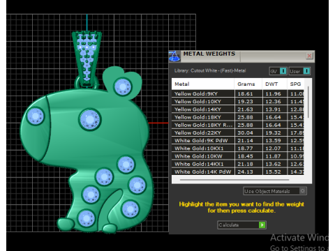 ANIMALS BEAR GOLD PENDANT 3D Print Model